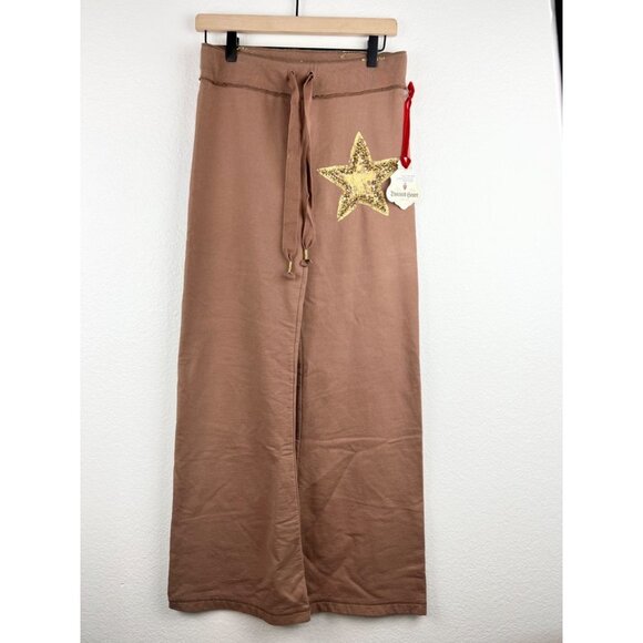 TWISTED HEART Starstruck Kenzie Wide Leg Pants, Brown, Medium, NWT! - Picture 1 of 7